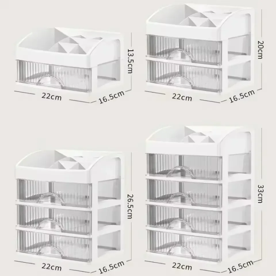 Ladestijl opbergdoos Transparante sieraden Huidverzorgingsproducten Opbergdoos Desktop rommel met hoge capaciteit Stofdichte organizer