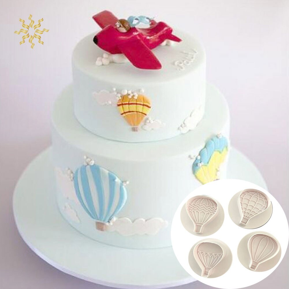 4Pcs DIY 3D Heißer Luft Ballon Form Form Silikon Schokolade Cookie Muffin Backen Werkzeug Schwamm Mousse Dessert Kuchen Dekorieren