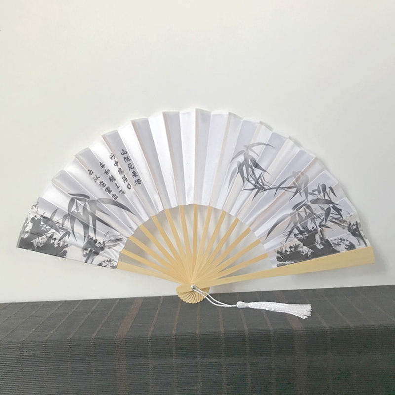 Éventail de Danse Japonais en Soie et Bambou, Pliable, Artisanal original de style Vintage Rétro Chinois pour Décoration de la Maison: 10