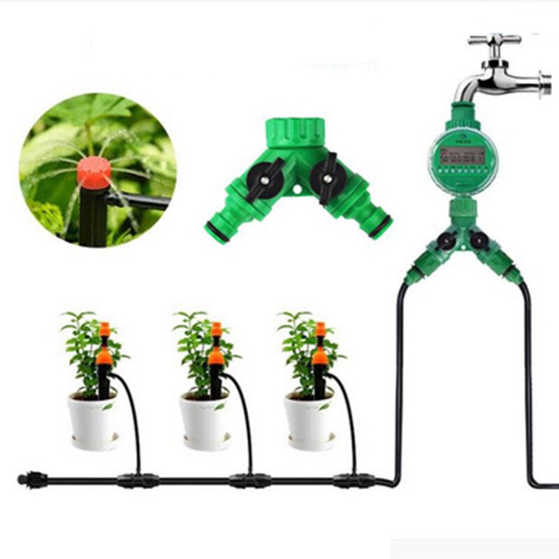 3pcs Automatic Electronic Water Timer Garden Irrigation Controller Electric Valve Garden Water Timer Display Watering System