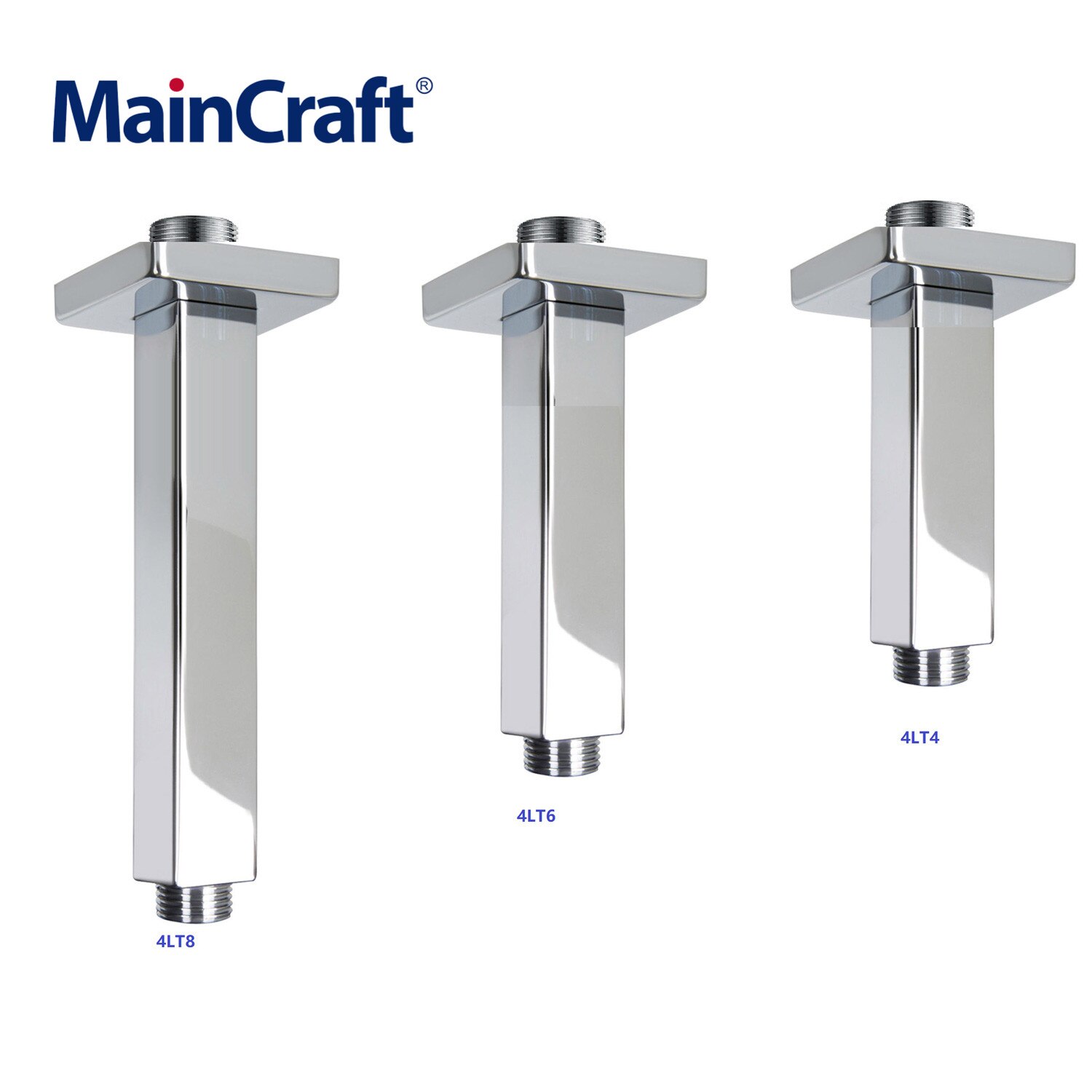 Badkamer douche arm verlengstuk plafondmontage 10/15/20cm lengtes chroom messing wandmontage rond vierkant
