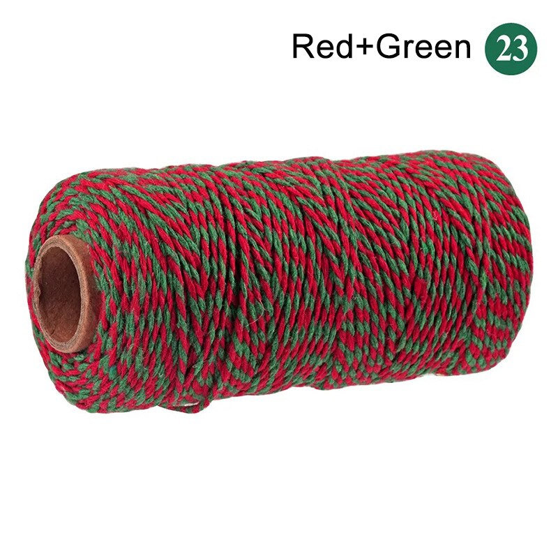 100M/Roll Cotton Cord Baker Twine String Colorful Cotton Craft Twine Home for Textile Packaging Christmas DIY Wedding Decor: Lemon yellow