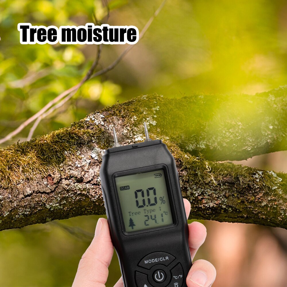 Digital Wood Moisture Meter Measuring tools Wood Humidity Tester Two Pins Hygrometer LCD Display Timber Damp Detector