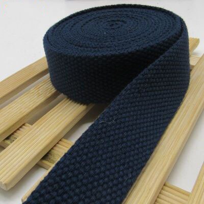 5Meters 32mm Canvas Ribbon Belt Bag Cotton Webbing Canvas Webbing Knapsack Strapping Sewing Bag Belt Accessories: Navy blue