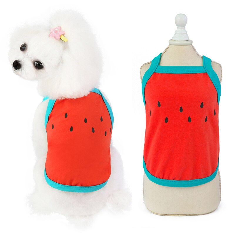 Summer Dog Clothes Puppy Chihuahua Pets Clothing for Small Medium Dogs Vest Fruit Watermelon Dogs Costume Clothing