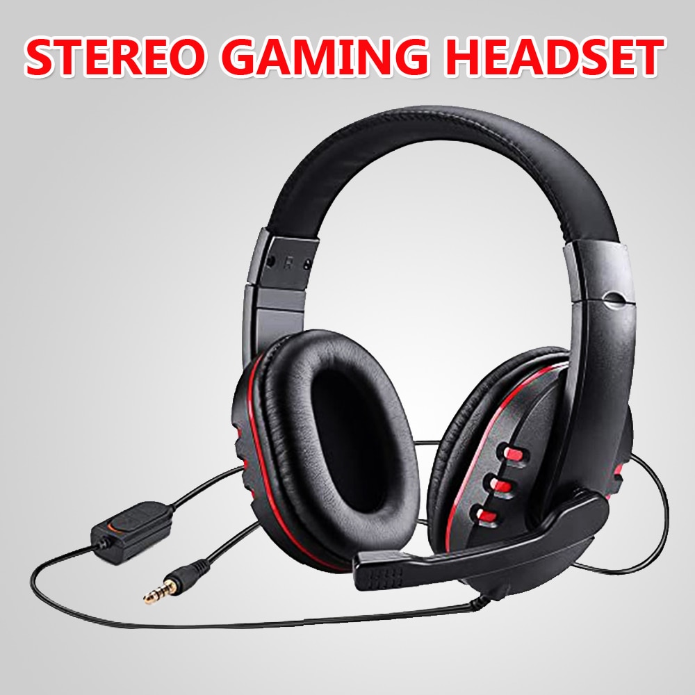 Stereo Gaming Headset For Xbox one PS4 PC 3.5mm Wired Over-Head Gamer Headphone With Microphone Volume Control Game Earphone