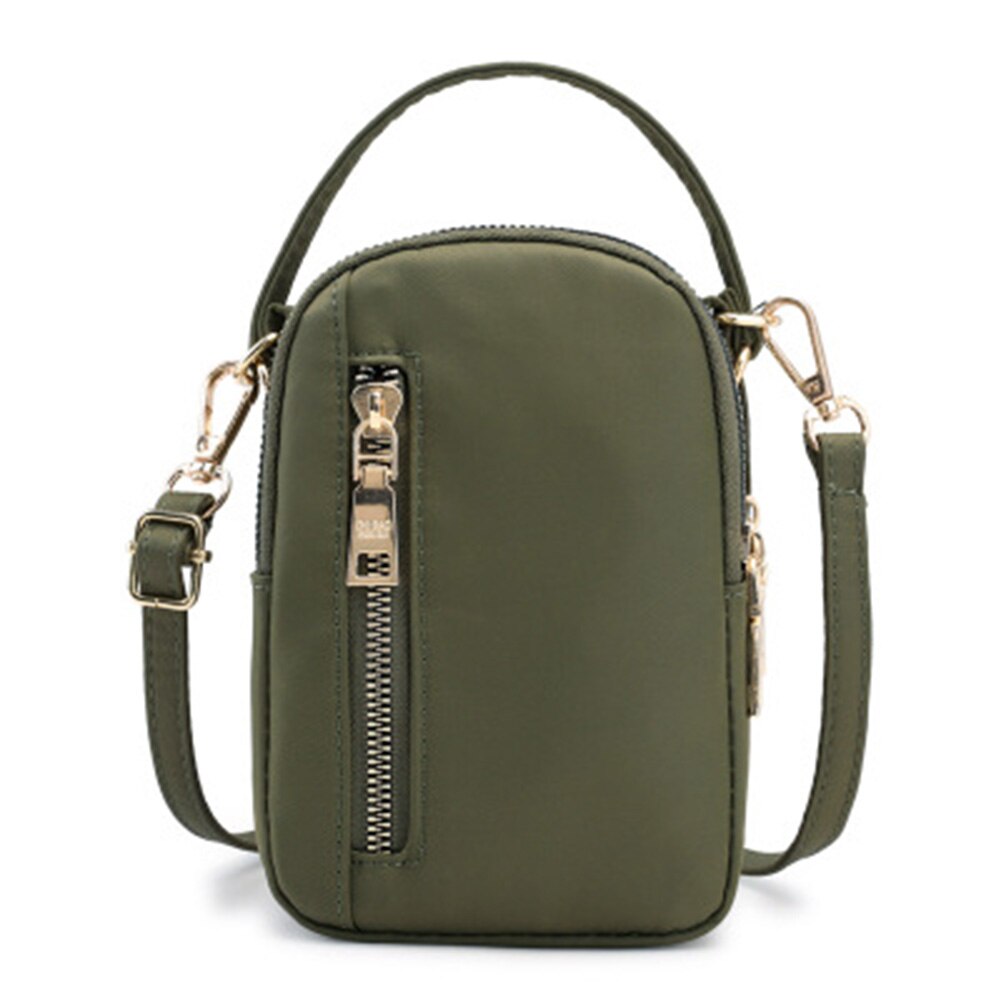 Lille crossbody taske mobiltelefon pung multi-lommer nylon pung til kvinder -opk
