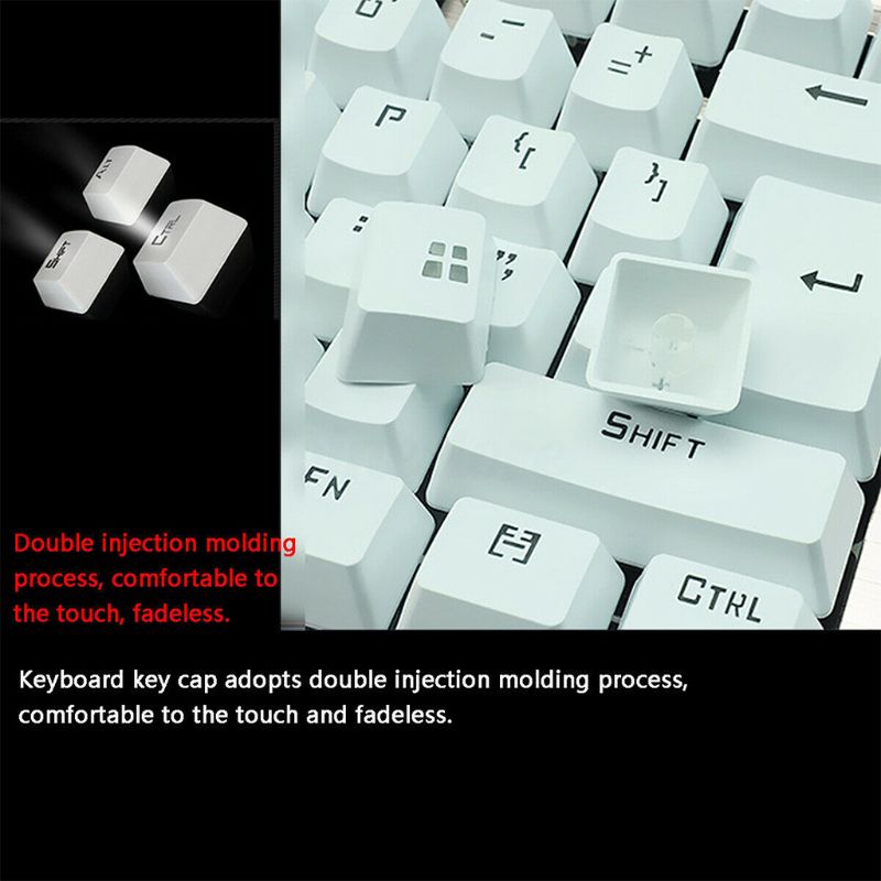 4 stk/sett kablet usb-tastatur belyst gamingmusematte trefarget bakgrunnsbelysningshodesett