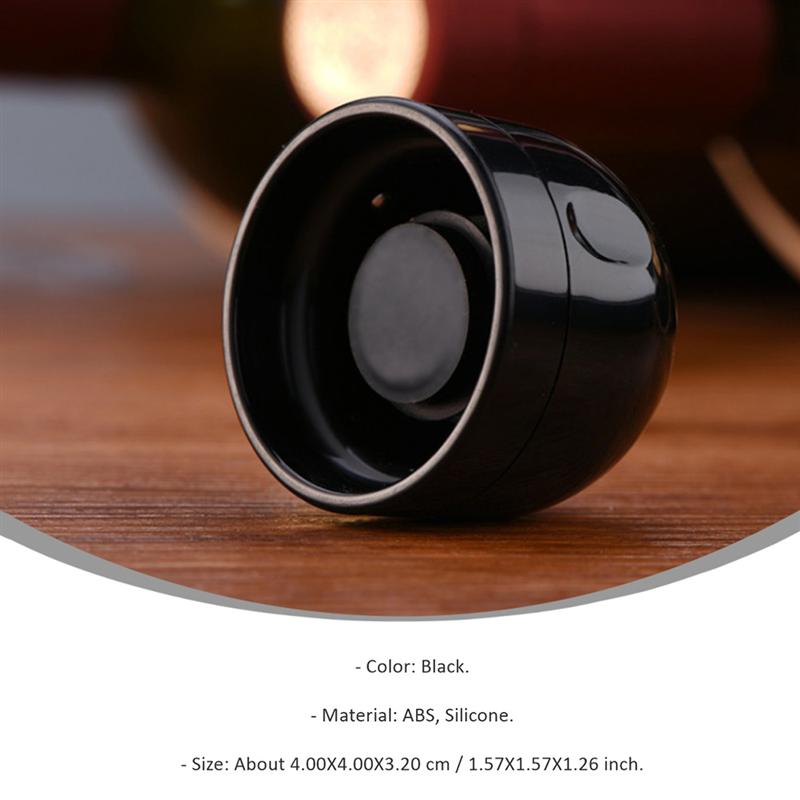 2 pièces Mini bouchon de bouteille de Champagne de vin mousseux ABS Durable de alimentaire noir