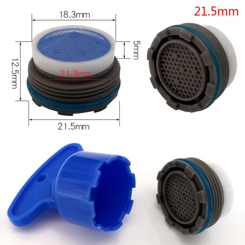 1set Friendly Plastic 16.5-24mm Thread Water Saving Tap Aerator Bubble Kitchen Bathroom Faucet Accessories: 21.5mm