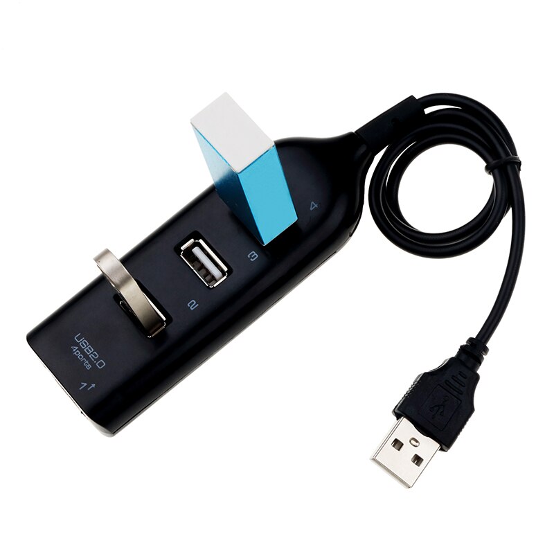 Kebidu Mini 4 Porte HUB USB 2.0 Micro NERO Ad Alta Velocità splitter Adapter Per PC Del Computer Per Dischi Rigidi Portatili