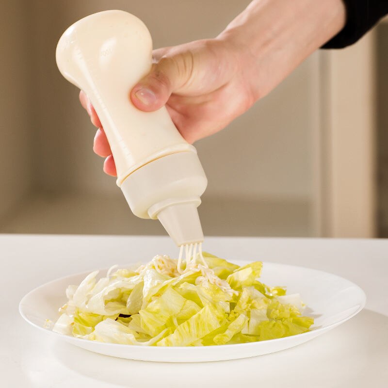 Plastic Condiment Squeeze Bottles For Ketchup Mustard Mayo Sauces Olive Oil Bottles Kitchen Gadget
