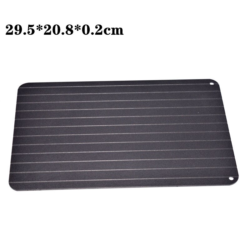 Quick Thawing Board Fast Defrosting Board Defrost Tray Thaw Frozen Food Meat Fruit Rapid Defrost Plate 3mm Defrosting Table: 29.5x20.8x0.2CM