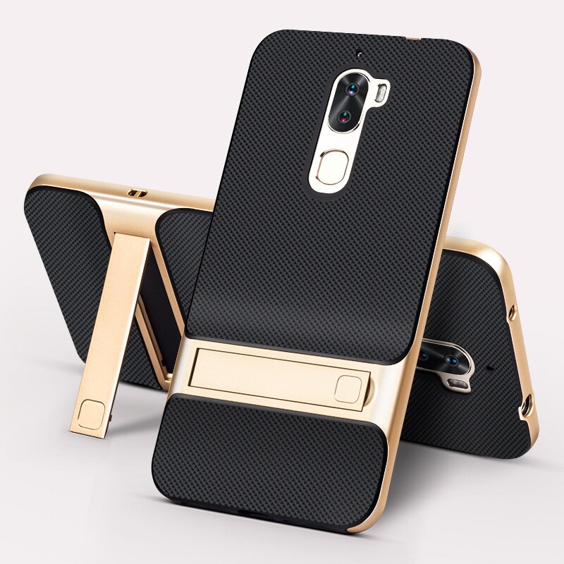 3D Kickstand Mobiele Telefoon Case Letv Leeco Cool 1 Dual Coolpad Cool1 Case Cover 5.5 &quot;Hybrid Tpu + Pc beschermende Leree Le 3 Le3 Tas: Royce Gold