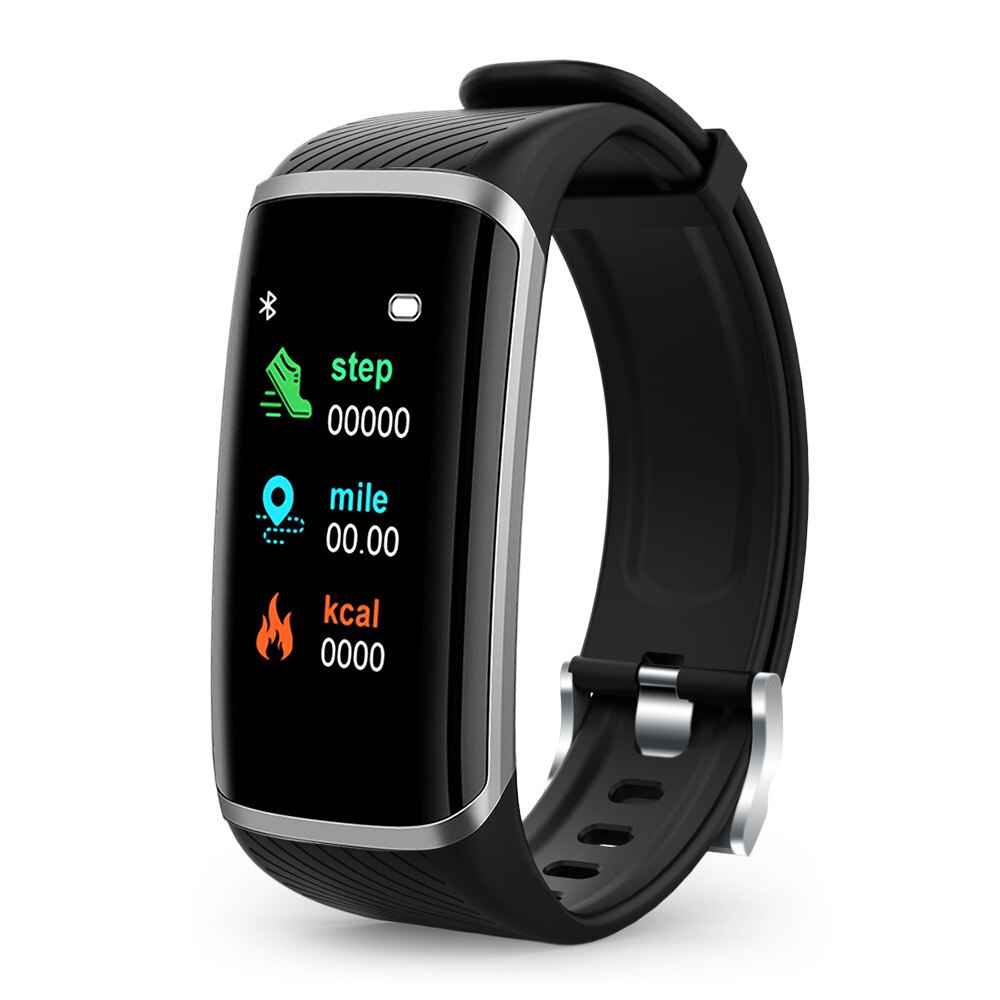 M8 smarte bluetooth armbånd trening trinn hjertefrekvens blodtrykk blod oksygen overvåkonge intelligent armbånd: Svart