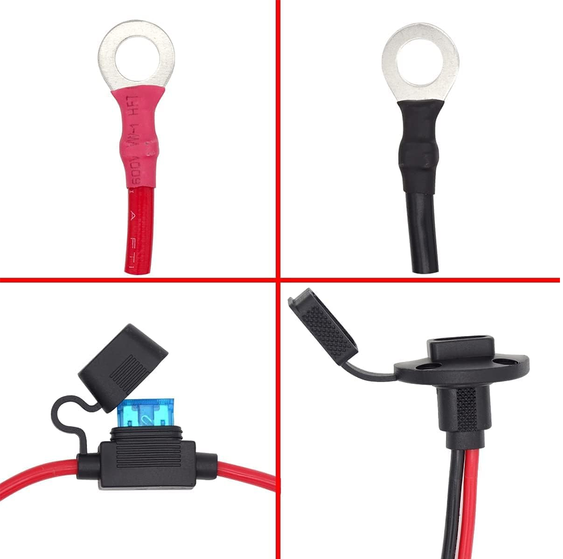Para starlink mini cabo de alimentação específico extensão à prova dwaterproof água 14awg cablagem com suporte fusível automotivo atc/ato dc plug