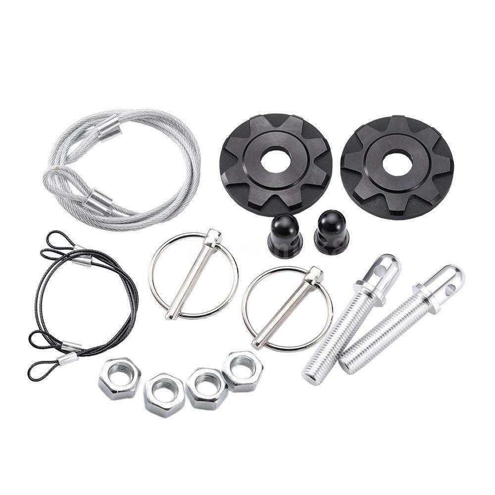 2 stuks Auto Universele CNC Billet Aluminium Racing Bonnet Hood Pin Lock Uiterlijk Kits