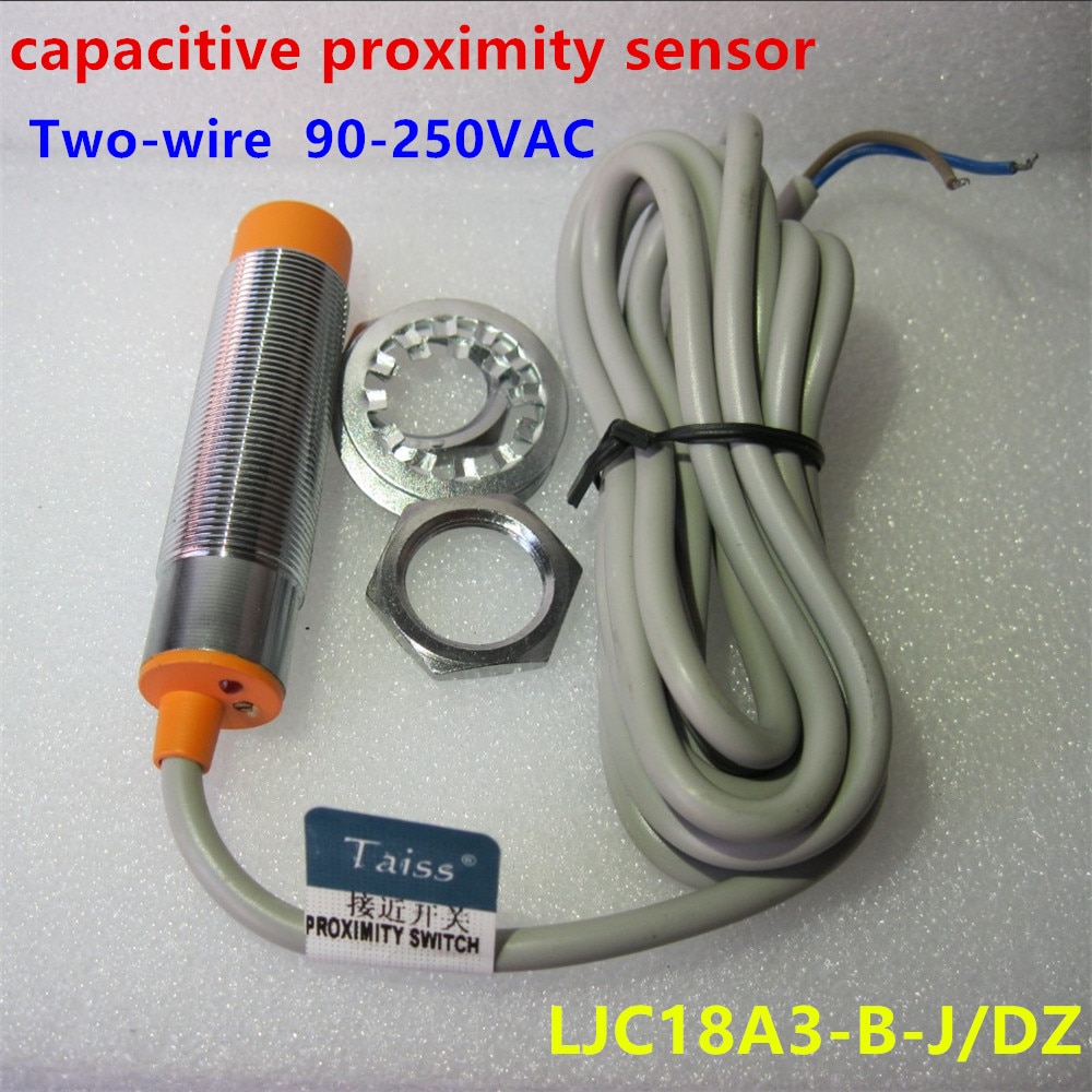 capacitive proximity sensor LJC18A3-B-J/DZ 18mm diameter,10mm detective distance AC90-250V 2 wires,NC sensor switch