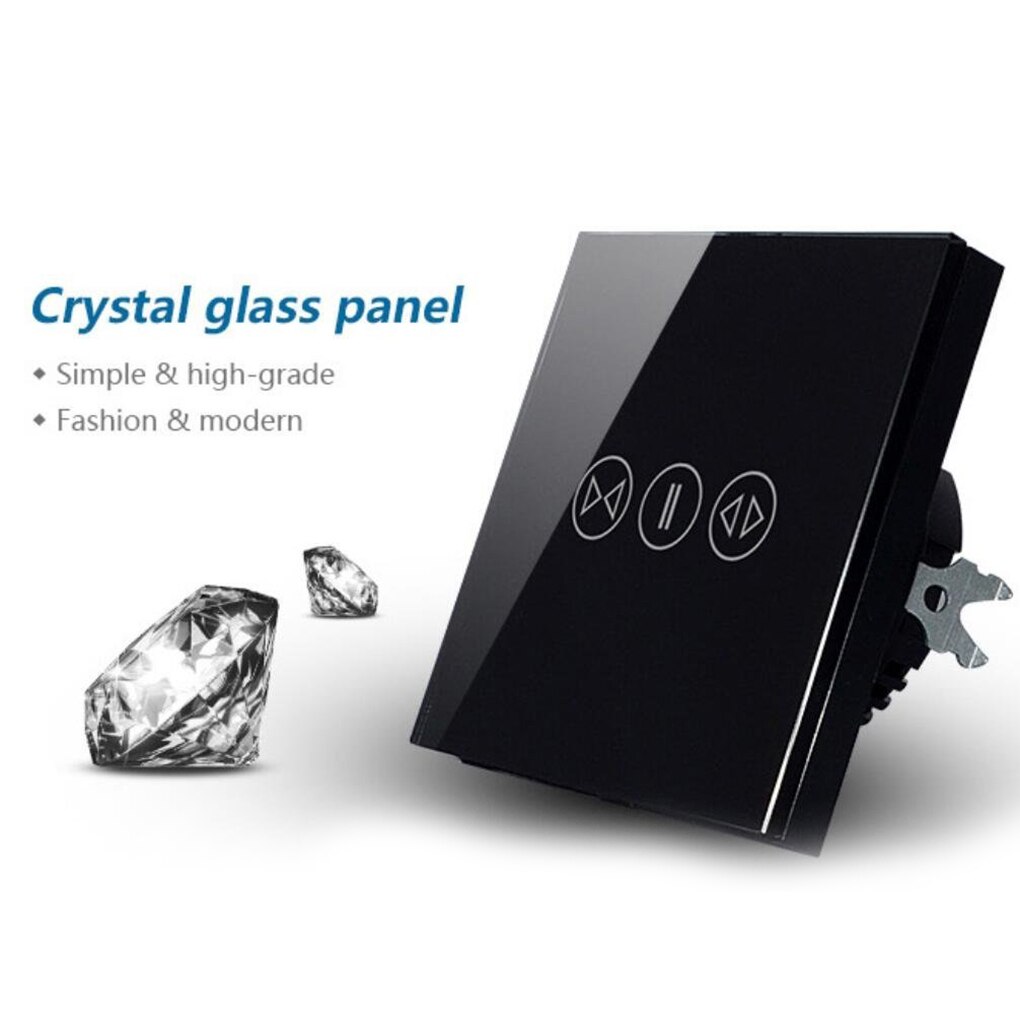 Smart Curtain Switch With Remote Control Electric Curtain Touch Switch 433Mhz EU Smart Curtain Touch Switch Low-power Standby