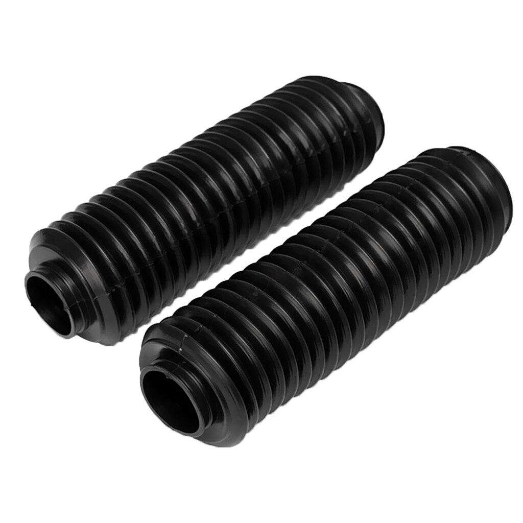 Pair Black Front Shock Absorber Rubber Boots Sleeve For Motorbike