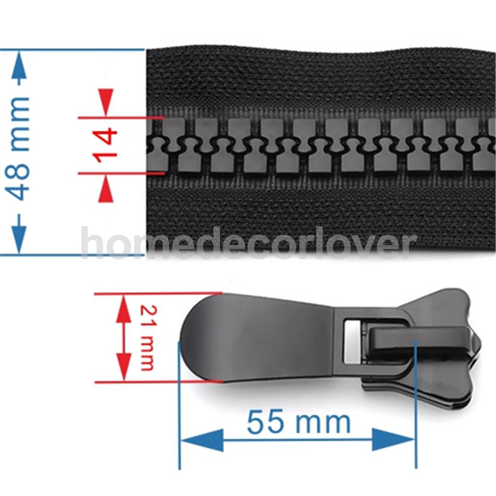 Heavy Duty #20 Marine Boat Top Zippers Double Pull Slide for Outdoor Boat Canvas