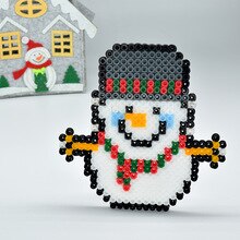 Hama Bean Set Hama Kralen Speelgoed Hama Kralen 3D Puzzel Diy Speelgoed Cartoon Kerst Sneeuwpop Kinderen Educatief Speelgoed