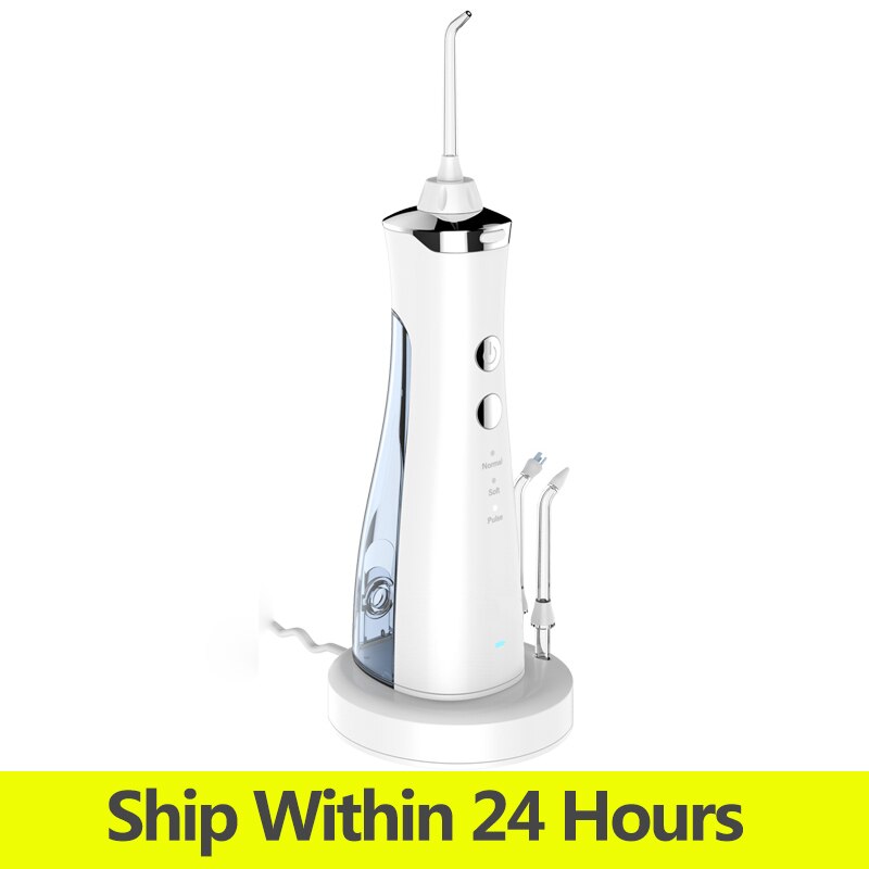 Dental Oral Irrigatie Usb Draadloze Draagbare Water Flosser Voor Mond Schoon Handvat Monddouche Tandarts Hygiëne 300Ml Water Tank: Wireless Irrigation