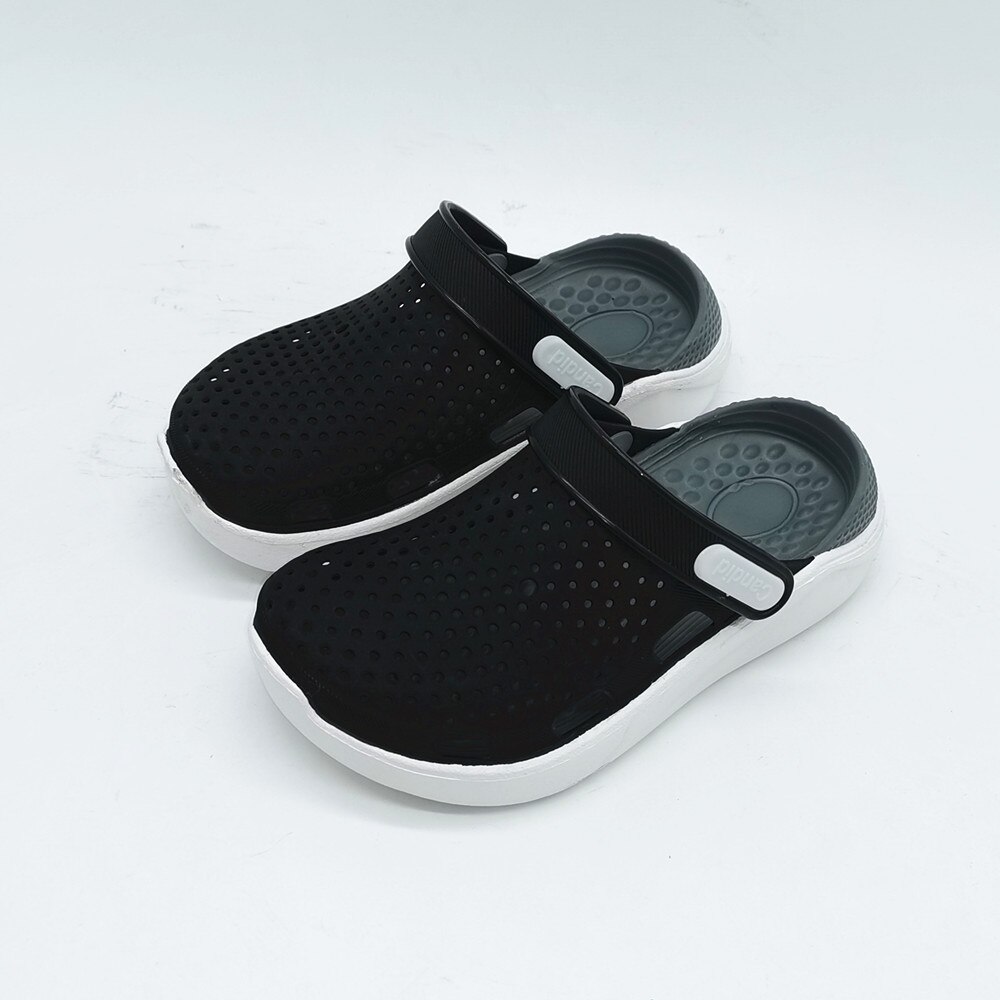 Goede Zomer Kids Jongens Croc Slippers Strand Schoenen Voor Jongen Mannelijke Kinderen Maat Eu 30-35 Ons 11-3: GREY BLACK / 30