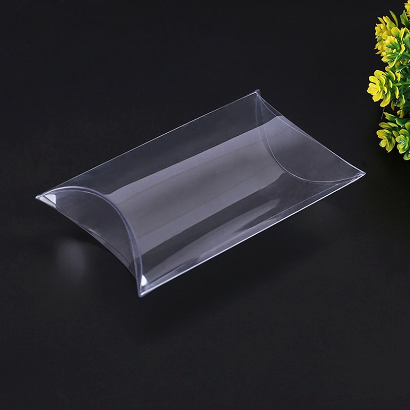 10pcs/lot Clear Pillow Shape PVC Box Jewelry Packaging Display Box Transparent Candy Package Display Box Party Supply: 8x5x2cm