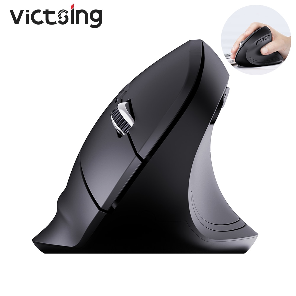 VicTsing PC134 2.4G Wireless Vertical Mouse Ergonomic High Precision Optical Mouse 6 Buttons Adjustable 2400DPI For Computer PC