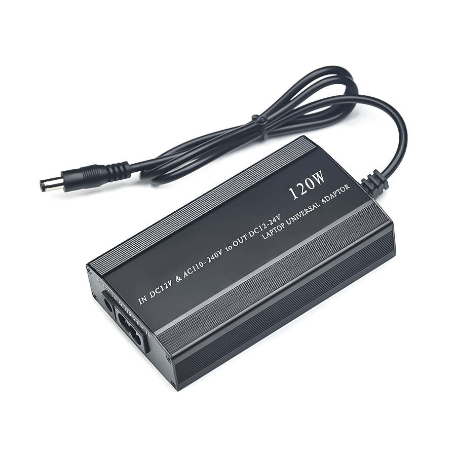 Multifunktionales Laptop-Netzteil, Autoladegerät, Computer-Adapter, 120 W, einstellbare Spannung für HP ASUS LENOVO ACER IBM