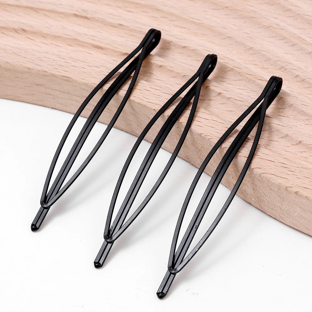 Épingles à cheveux noires épingles à cheveux BB poignée de cheveux pour femmes filles Barrettes invisibles en métal coiffure coréenne pinces à cheveux accessoires: XS / Argent