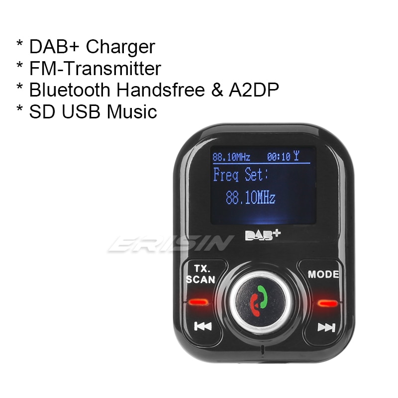 361 Multifunctionele Dab + Lader Digitale Radio Bluetooth Handsfree & A2DP Muziek Usb Sd Rds Fm-Zender