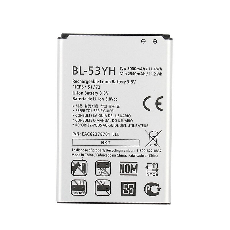 Telefoon Batterij BL-51YF BL-54SH BL-53YH BL-59JH BL-46G1F Voor Lg G4 HH815 H818 H810 Voor Lg G2 G3 G5 L7 Ii batterijen: BL-53YH