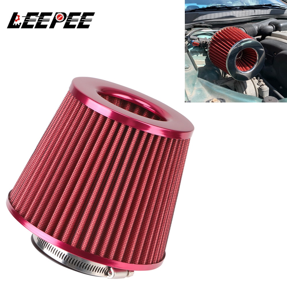 76MM 3 Inch High Flow Cold Air Intake Filter Universal Induction Kit Car Accessories Car Air Filters Sport Power Mesh Cone
