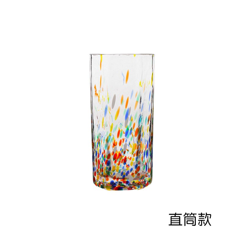 Hammer Hexagonal Cup Ins Fresh Couple Glass Water Cup Household Drink Juice Cups Coffee Mug Whiskey Glass Speckle Teacup: 260ML