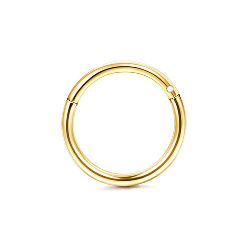 Drperfect 1pc 16G Eyebrow Rings Stainless Steel Belly Lip Cartilage Hoop Rook Daith Earrings Tragus CZ Piercing Curved Barbell: Light Yellow Color