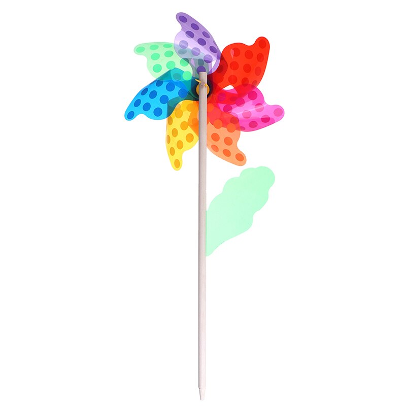45cm belle bois jardin cour partie moulin à vent vent Spinner ornement décoration enfants jouets