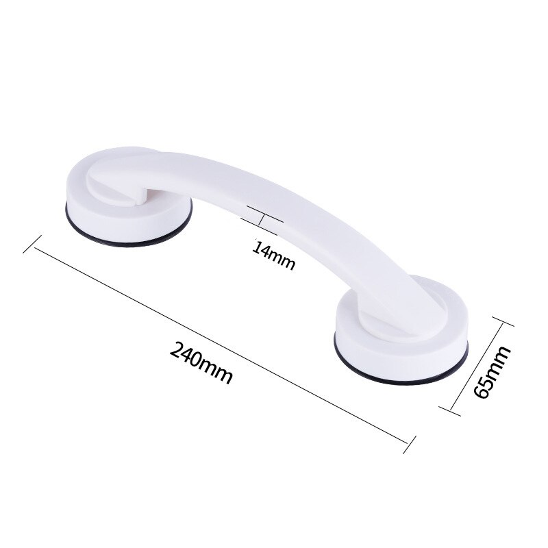 Geen Boren Zuignap Handvat Schuifdeur Venster Koelkast Lade Koelkast Trekt Badkamer Veiligheid Douche Bad Antislip Grip: Thicker whiteB