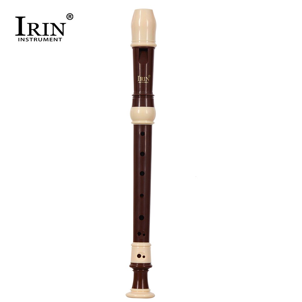 IRIN ABS Alto Recorder 8 Hole Baroque Style Recorders Instrument Detachable with Finger Rest and Carrying Bag Classroom: coffee