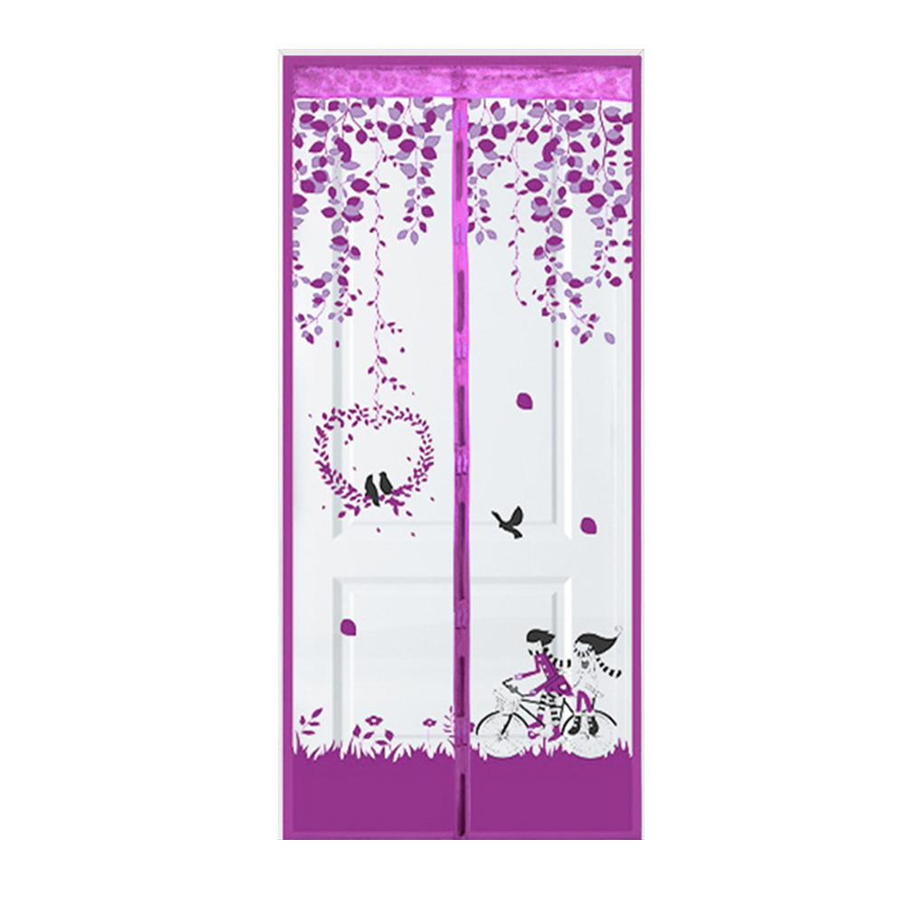 Anti Mosquito Magnetic Door Window Screen Curtain Summer Magnet Mesh Net Automatic Closing Home Room Door and Window Screen: Purple / S