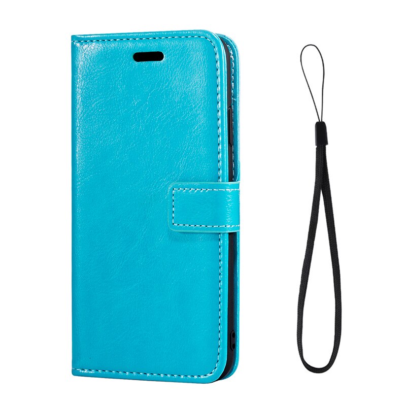 PU Leather Flip Case Voor Blackview BV6800 Pro Kaarthouder Siliconen Case Wallet Cover Voor Blackview BV6800 Pro Business Case: Light blue