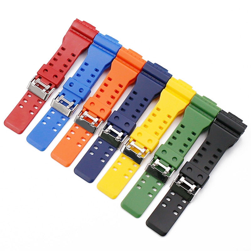 Watch Accessories Rubber Strap Men's Pin Buckle Resin Watch Strap Suitable for Casio G-shock GD120 GA100 GA110 GA400 watch band