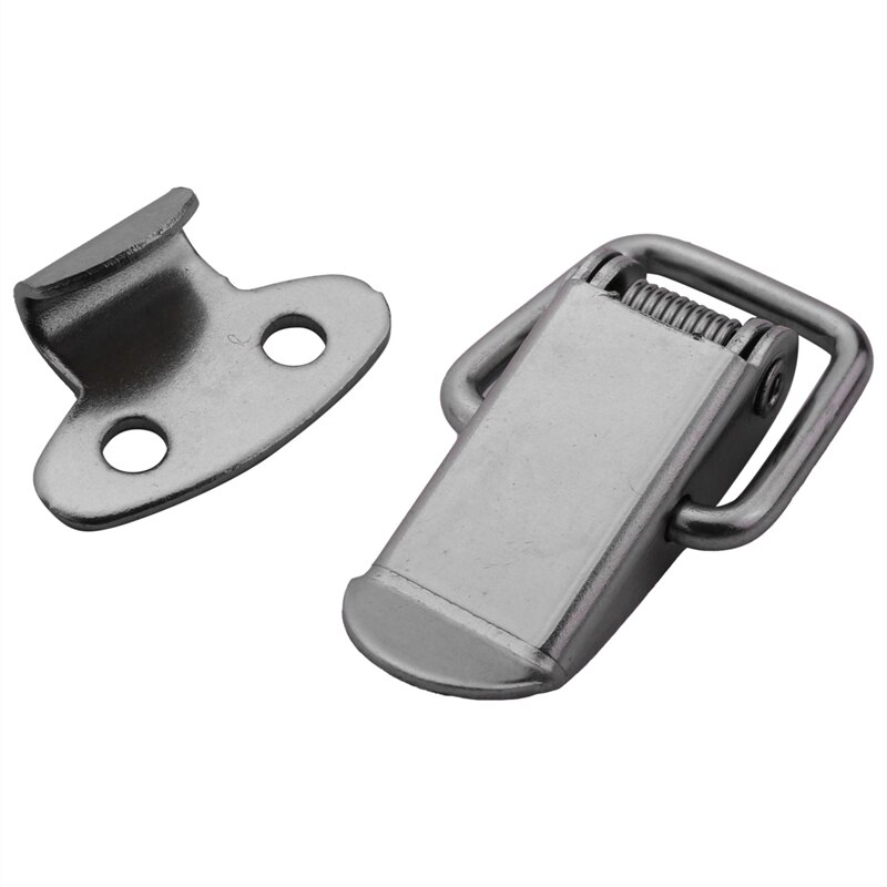 YO-50Pcs Cabinet Spring Loaded Iron Straight Loop Toggle Latch 45Mm Length