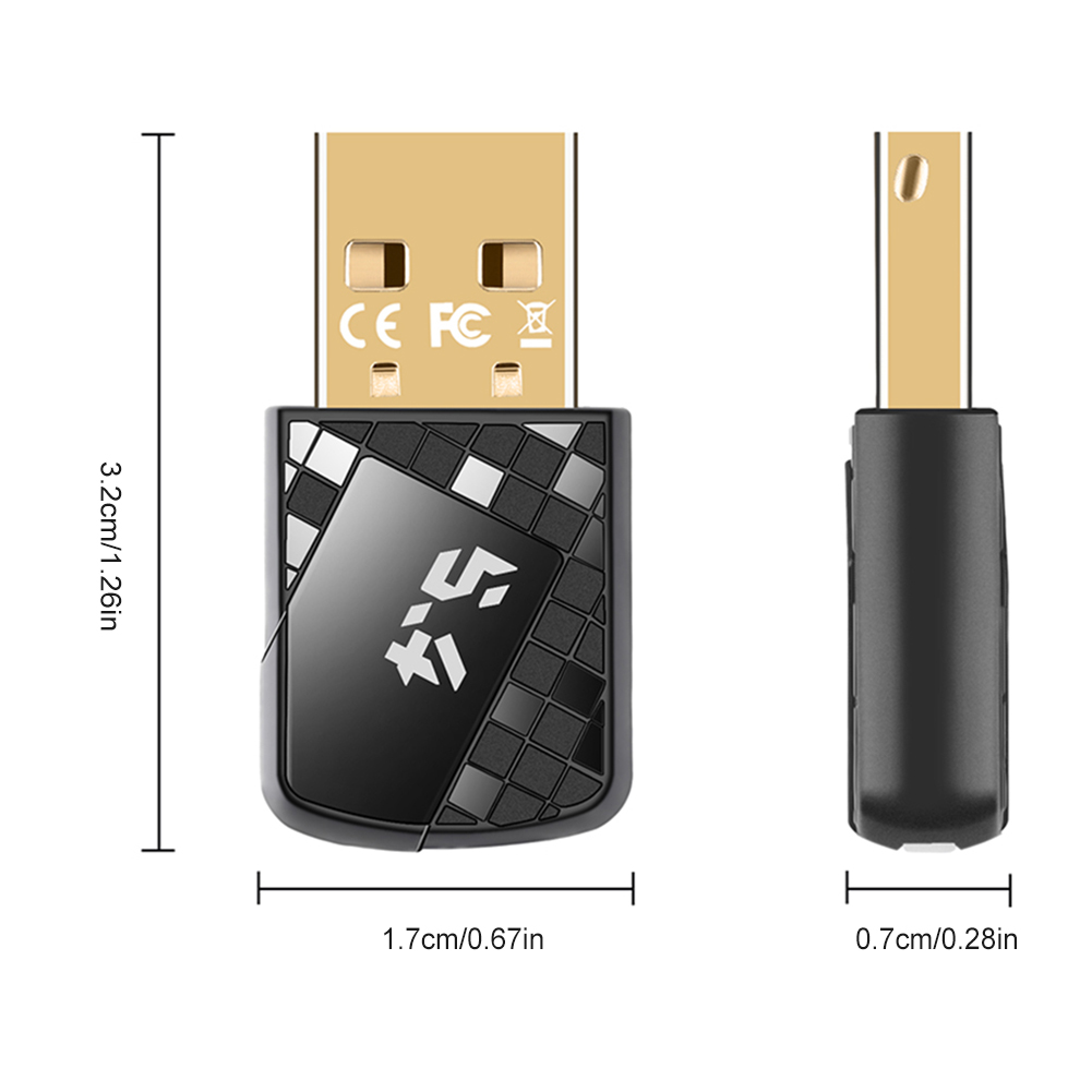 USB Bluetooth-Compatible 5.4 Dongle Adapter Bluetooth-Compatible Dongle Drive Free for PC Speaker Wireless Mouse Keyboard
