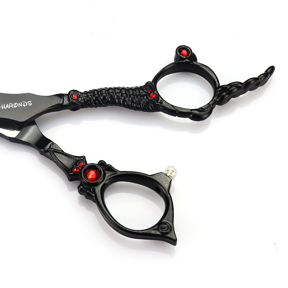 Sharonds-ciseaux de coiffure professionnels japonais 440c 6 pouces appartenant au coiffeur