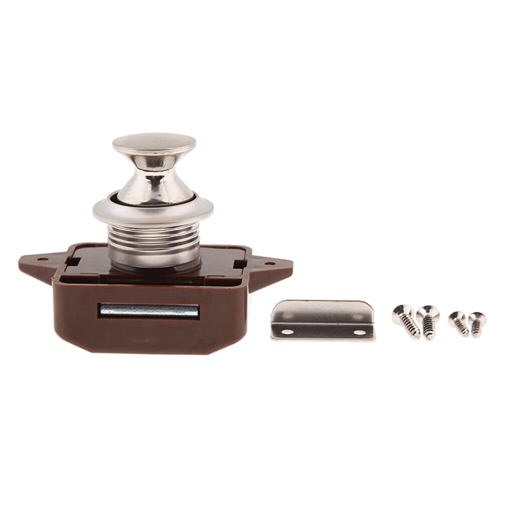 Brown Cupboard Drawer Push Button Door Lock Press ... – Grandado