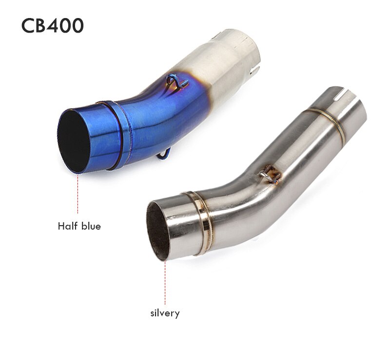CB400 Motorfiets Uitlaat Midden Pijp Link Pijp Roestvrij Staal Voor Honda CB400 Cb 400 Uitlaat Slip-On