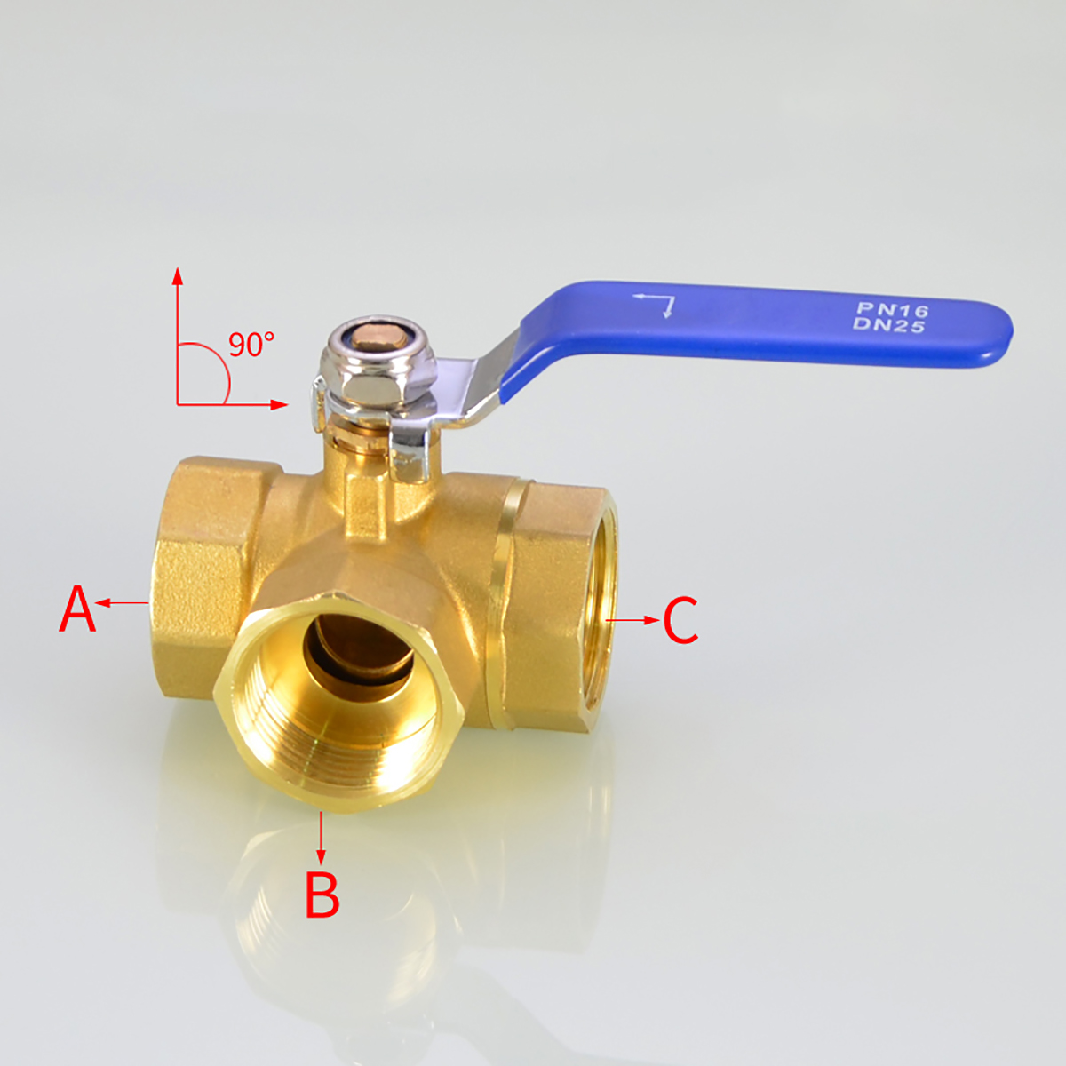 1/4 &quot;3/8&quot; 1/2 &quot;3/4&quot; 1 &quot;BSP Innengewinde Durcheinander Drei-weg Ball Ventil Wasser rohr, Gas, Heizung Stecker Adapter L-typ T-typ