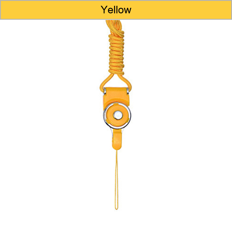 Mobile Phone strap Lanyard for Keys ID card Cell Mobile Phone Universal 6 Colors Neck Lanyard Detachable Multifunction Strap: Yellow